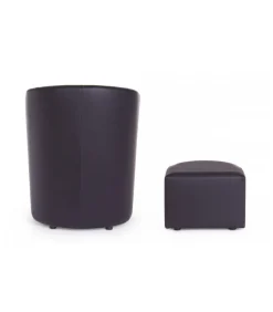 Poltrona Con Pouf Rita Nero