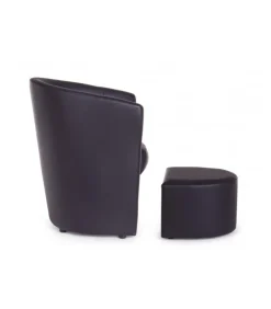 Poltrona Con Pouf Rita Nero