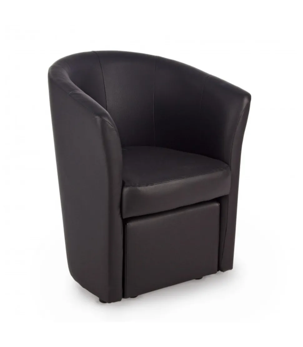 Poltrona Con Pouf Rita Nero