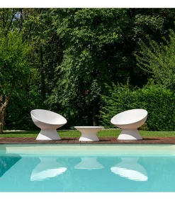 Poltrona Da Giardino, Accessoriabile Di Luce A Led, Cuscino E Kit Di Fissaggio A Terra.