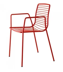 Poltrona Da Outdoor Summer Di Scab, Realizzata Interamente In Italia In Acciaio Zincato E Verniciato.