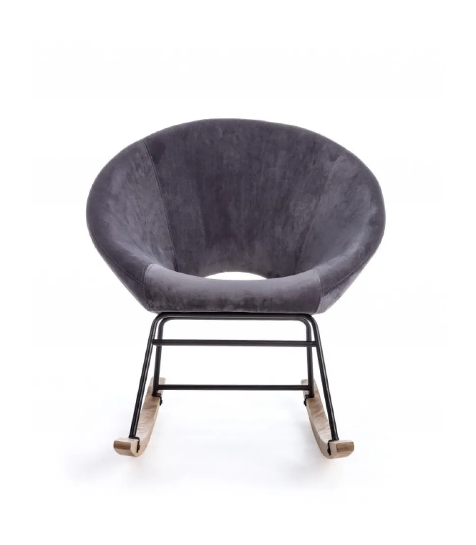 Poltrona Dondolo Annika Grigio Scuro