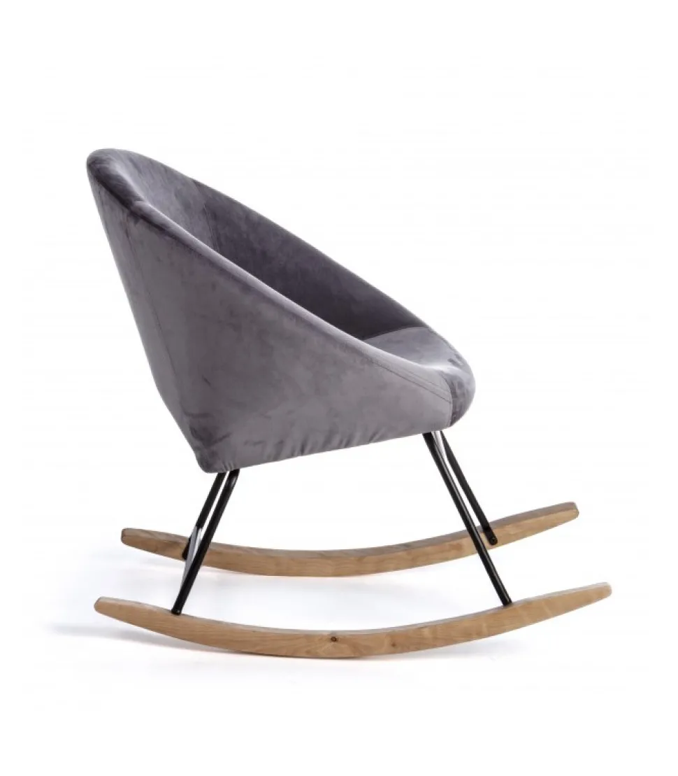 Poltrona Dondolo Annika Grigio Scuro