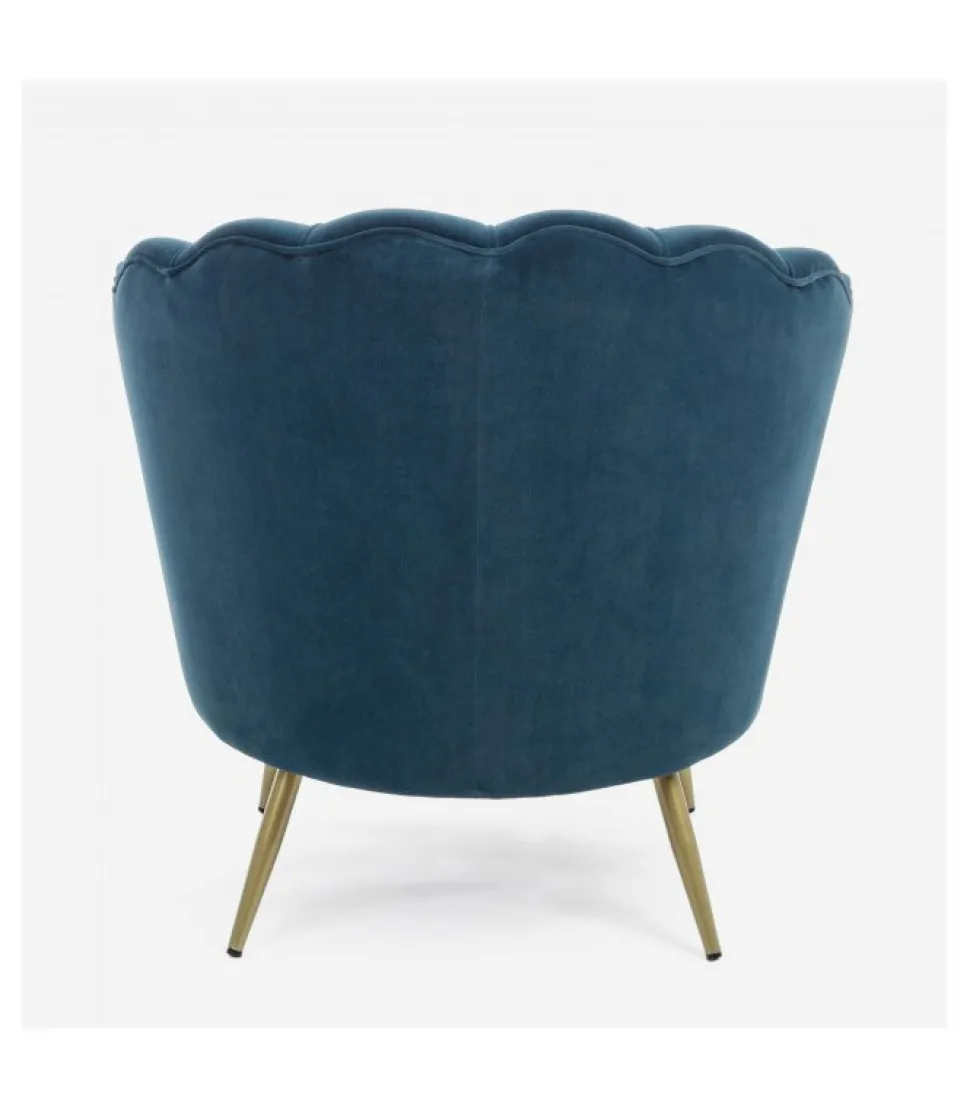 Poltrona Giliola Blu Pavone