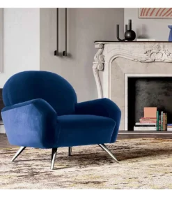 Poltrona Imbottita Sfoderabile Con Moltissimi Tessuti