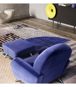 Poltrona Imbottita Sfoderabile Con Moltissimi Tessuti