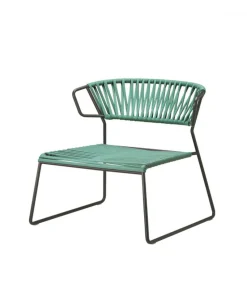 Poltrona Lisa 2878 Di Scab, Realizzata In Italia Per L'Outdoor, Con Seduta In Corda Nautica.