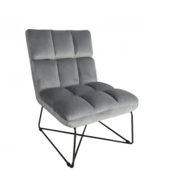 Poltrona Lizzie Velluto Grigio