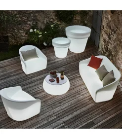 Poltrona Per Il Giardino In Polietilene, Certificata Da Catas, 100% Made In Italy.