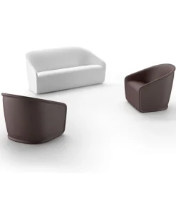 Poltrona Per Il Giardino In Polietilene, Certificata Da Catas, 100% Made In Italy.