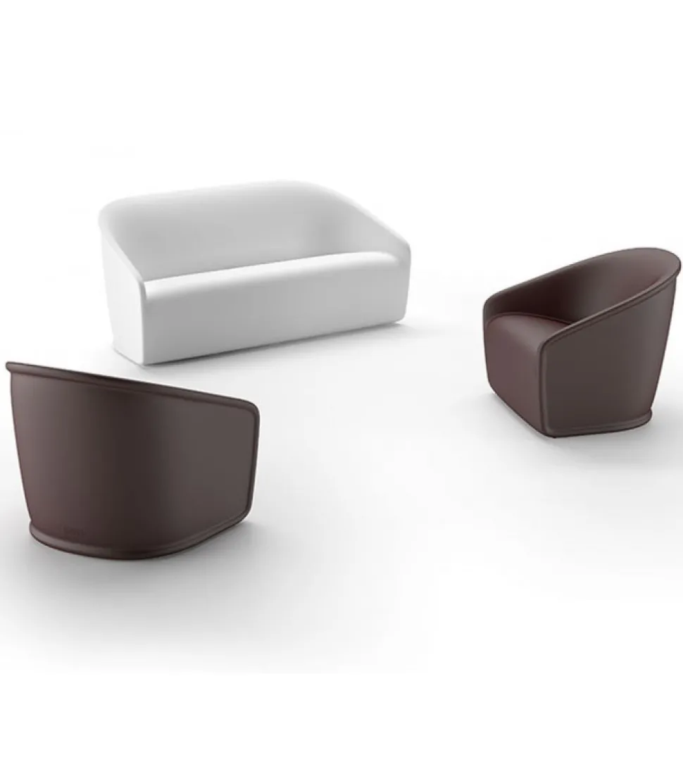 Poltrona Per Il Giardino In Polietilene, Certificata Da Catas, 100% Made In Italy.