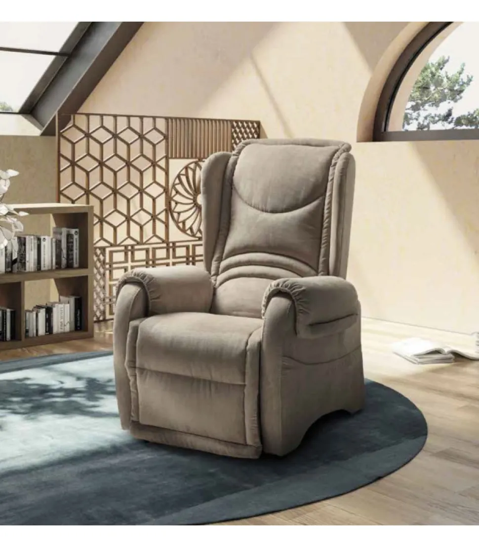 Poltrona Relax King, Con Imbottitura In Poliuretano Espanso, Accessoriabile Di Kit Vibro.