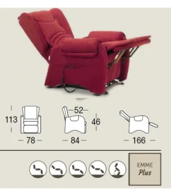 Poltrona Relax King, Con Imbottitura In Poliuretano Espanso, Accessoriabile Di Kit Vibro.