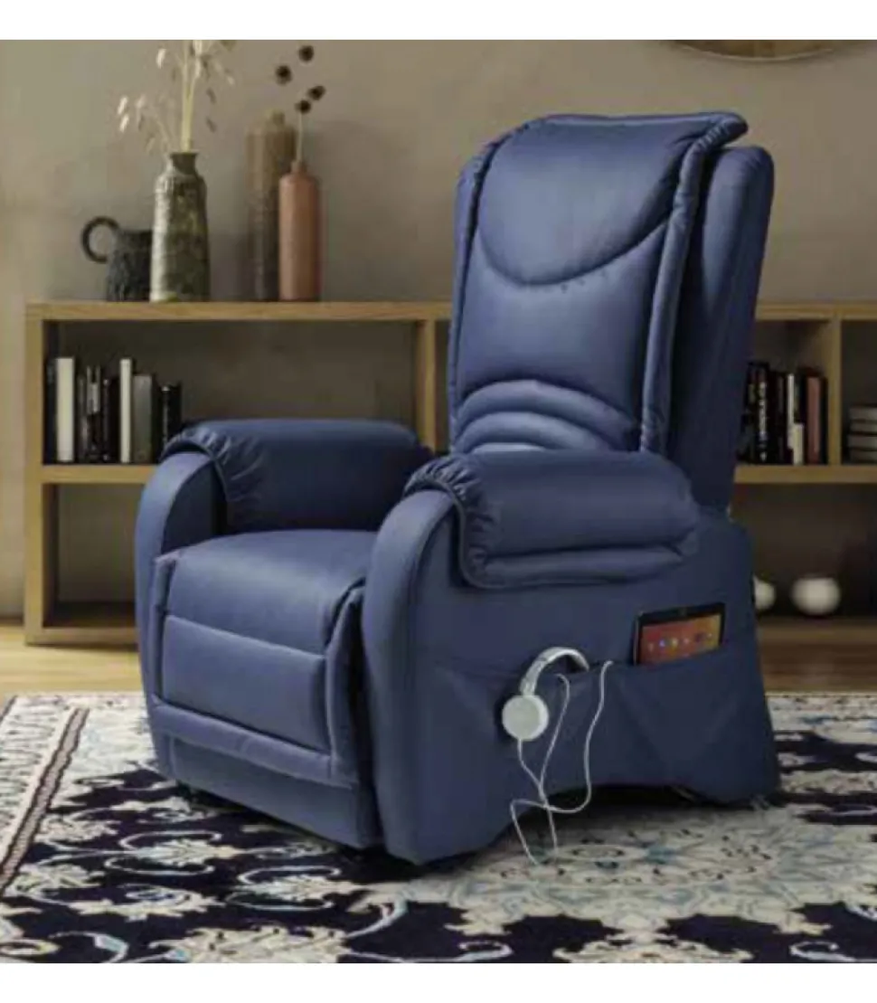 Poltrona Relax Made In Italy, Resistente Struttura In Ferro E Morbida Seduta In Poliuretano.