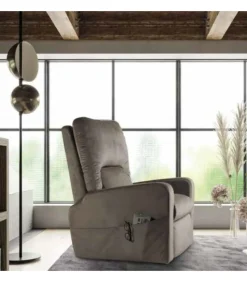 Poltrona Relax Perla Di Il Benessere, Made In Italy, Disponibile In Tessuto E Pelle, Accessoriabile Di Kit Vibro.