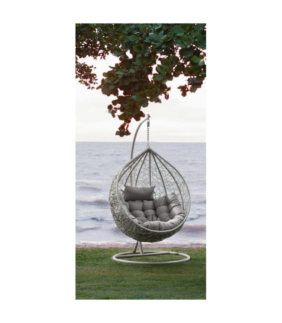 Poltrona Sospesa Con Cuscino Amirantes Grigio To