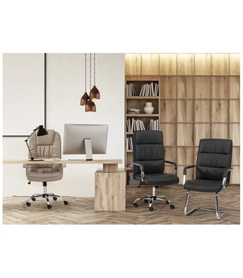 Poltrona Uff. C-Br Queensland Grigio Sc