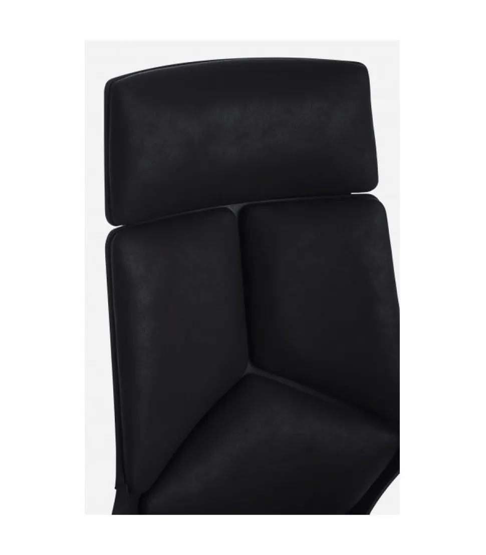 Poltrona Uff.Damon Sch.Alto Nero