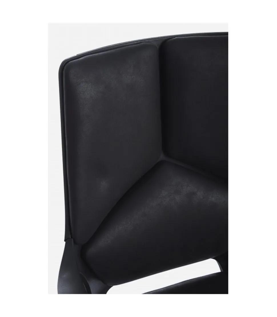 Poltrona Uff.Damon Sch.Basso Nero