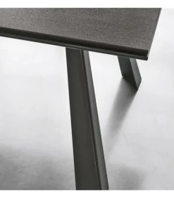 Ponente 180, Con Allunghe Laterali In Gres Porcellanato O Vetro Temperato.