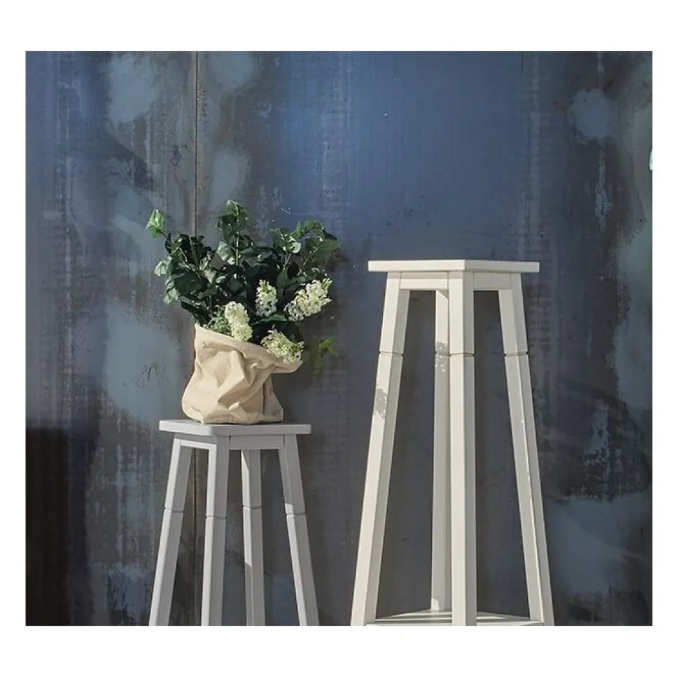 Porta Vasi Colonna In Legno Finitura Shabby Chic