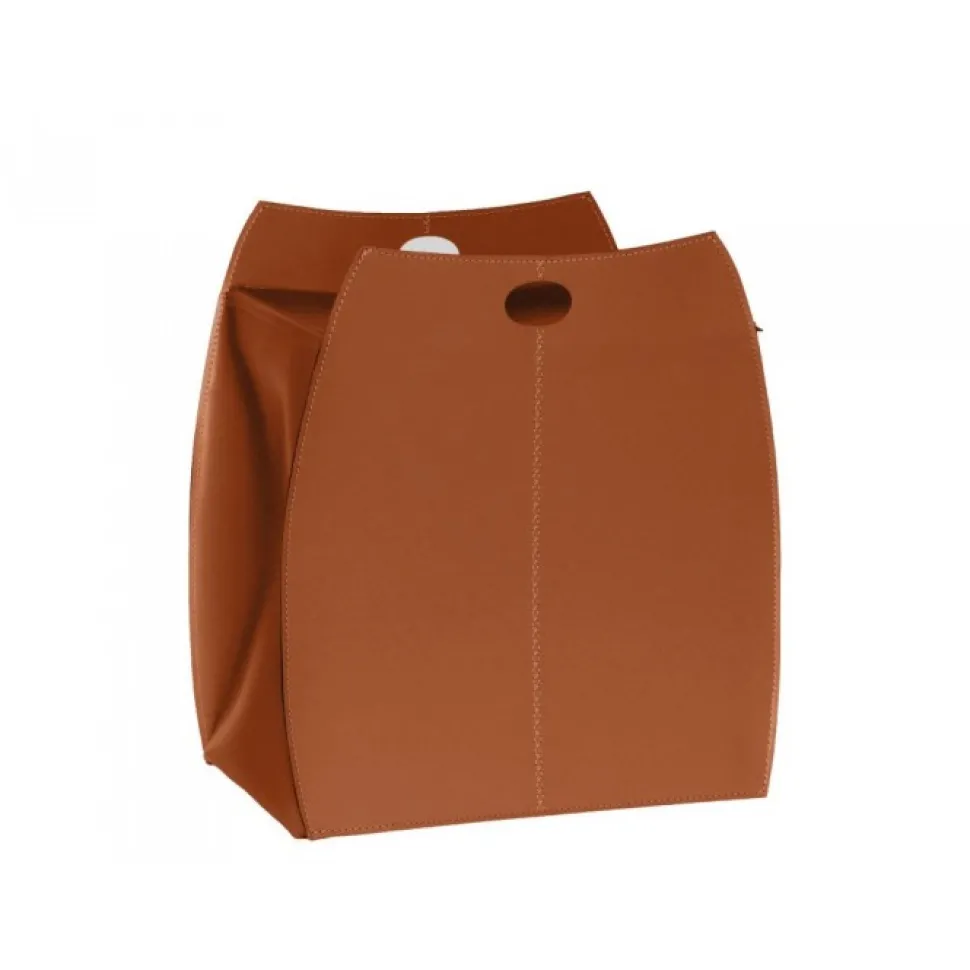 Portabiancheria Alessio In Cuoio Cucito A Mano