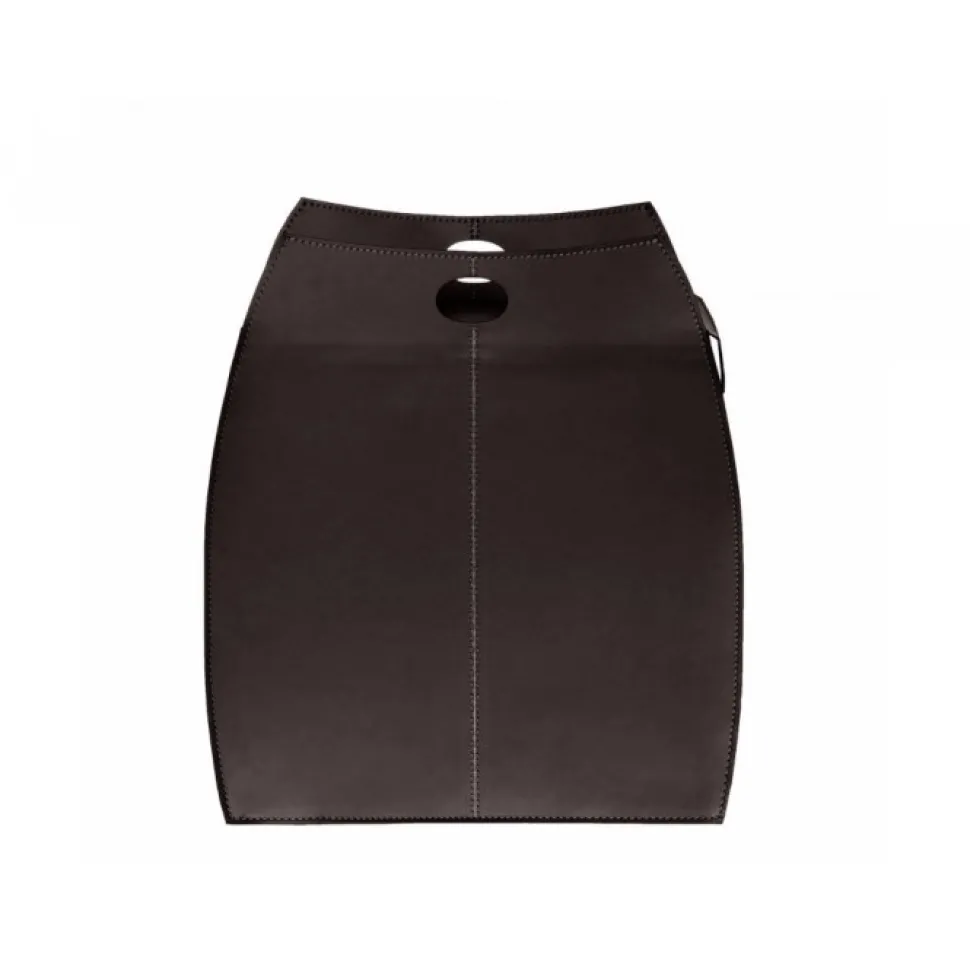 Portabiancheria Alessio In Cuoio Cucito A Mano