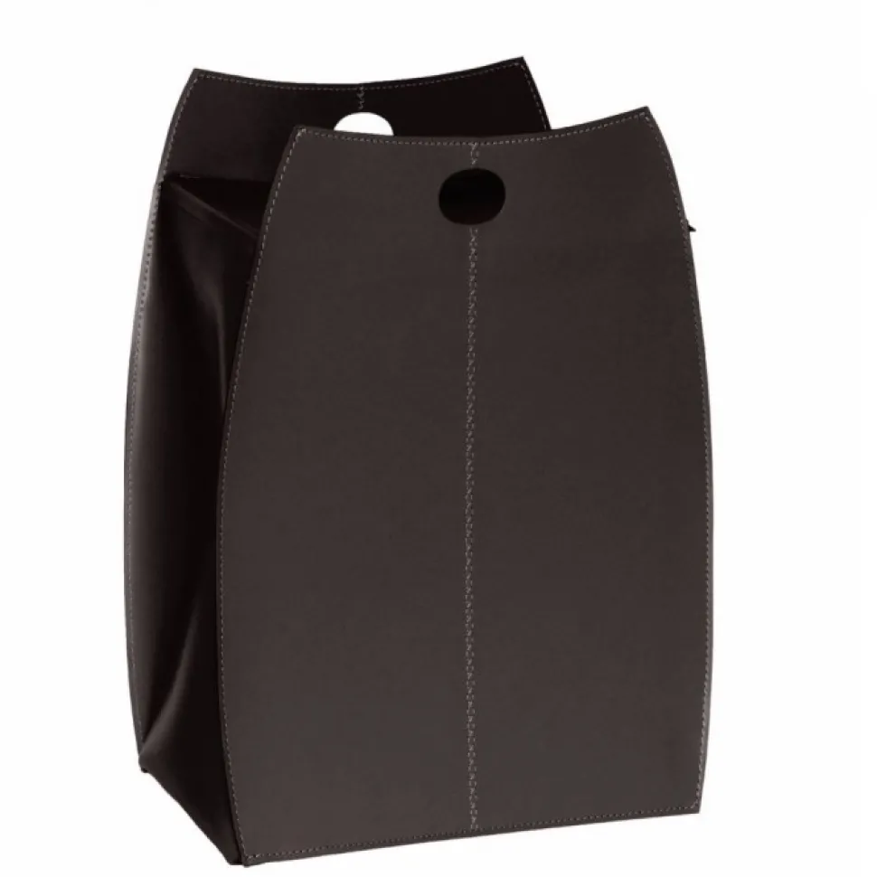 Portabiancheria Paul In Cuoio Cucito A Mano