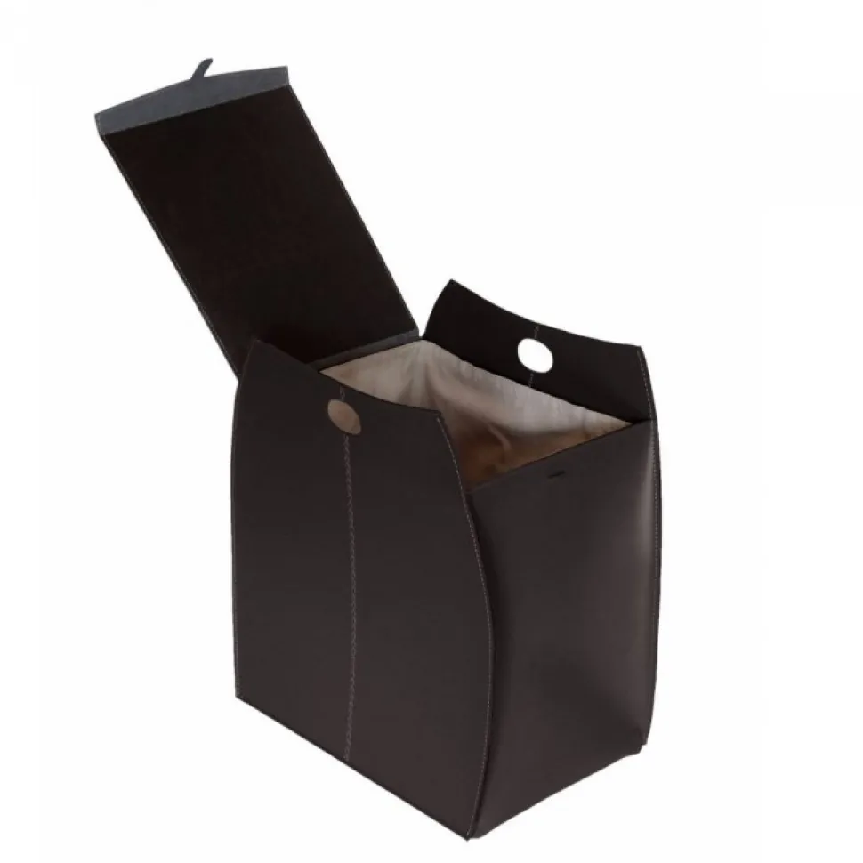 Portabiancheria Paul In Cuoio Cucito A Mano