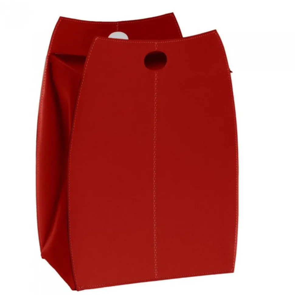 Portabiancheria Paul In Cuoio Cucito A Mano