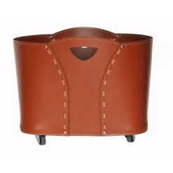 Portaoggetti Volta In Cuoio Cucito A Mano