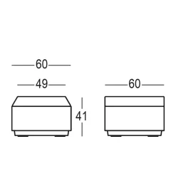 Pouf Big Cut Di Plust, Con Struttura In Polietilene, La Seduta E Imbottita E Rivestita In Tessuto O Ecopelle.