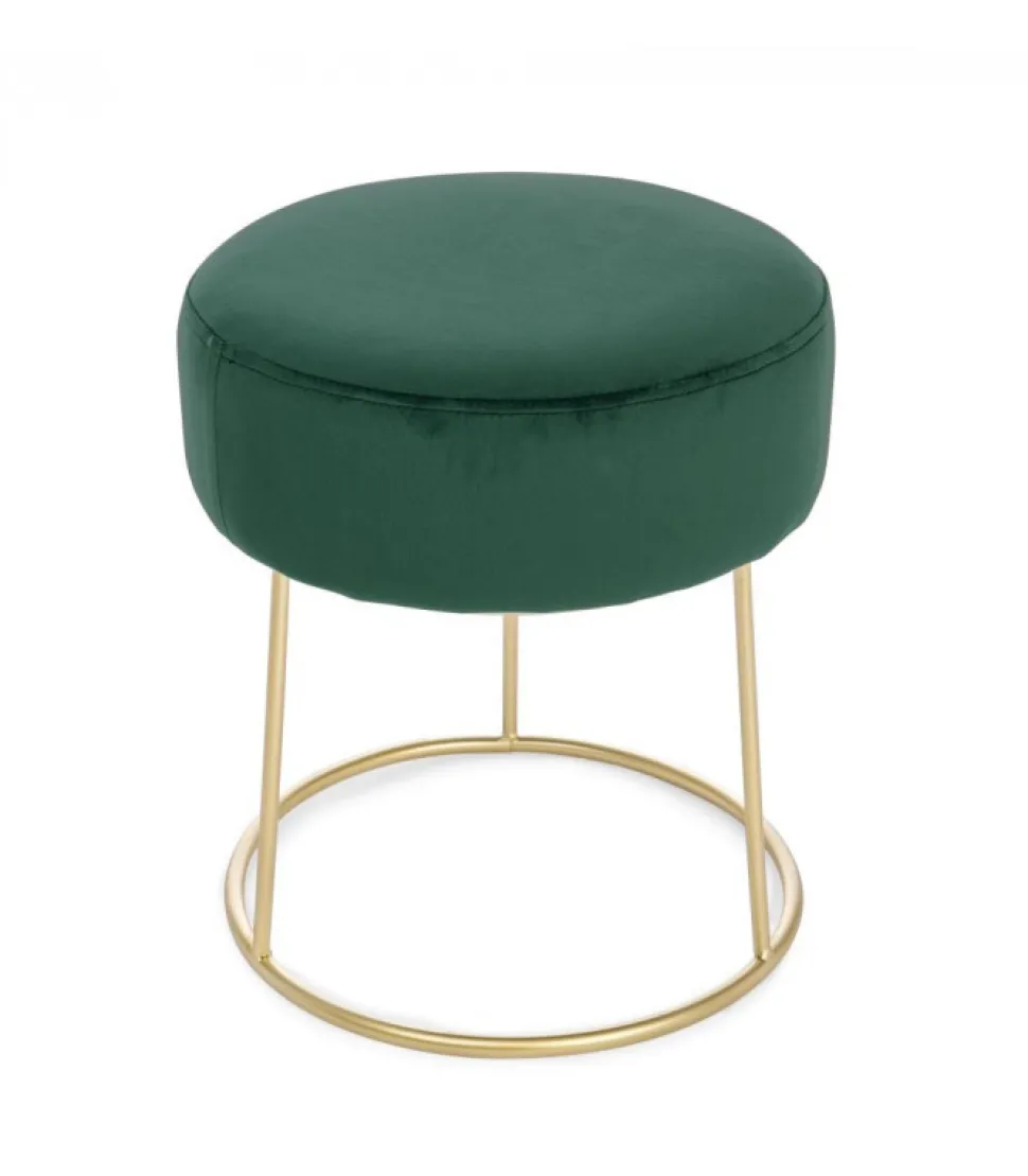 Pouf Clarissa Bottle D35 Gambe In Acciaio Verniciato A Polvere Epossidica