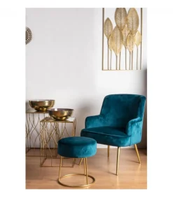 Pouf Clarissa Deep D35 Gambe In Acciaio Verniciato A Polvere Epossidica