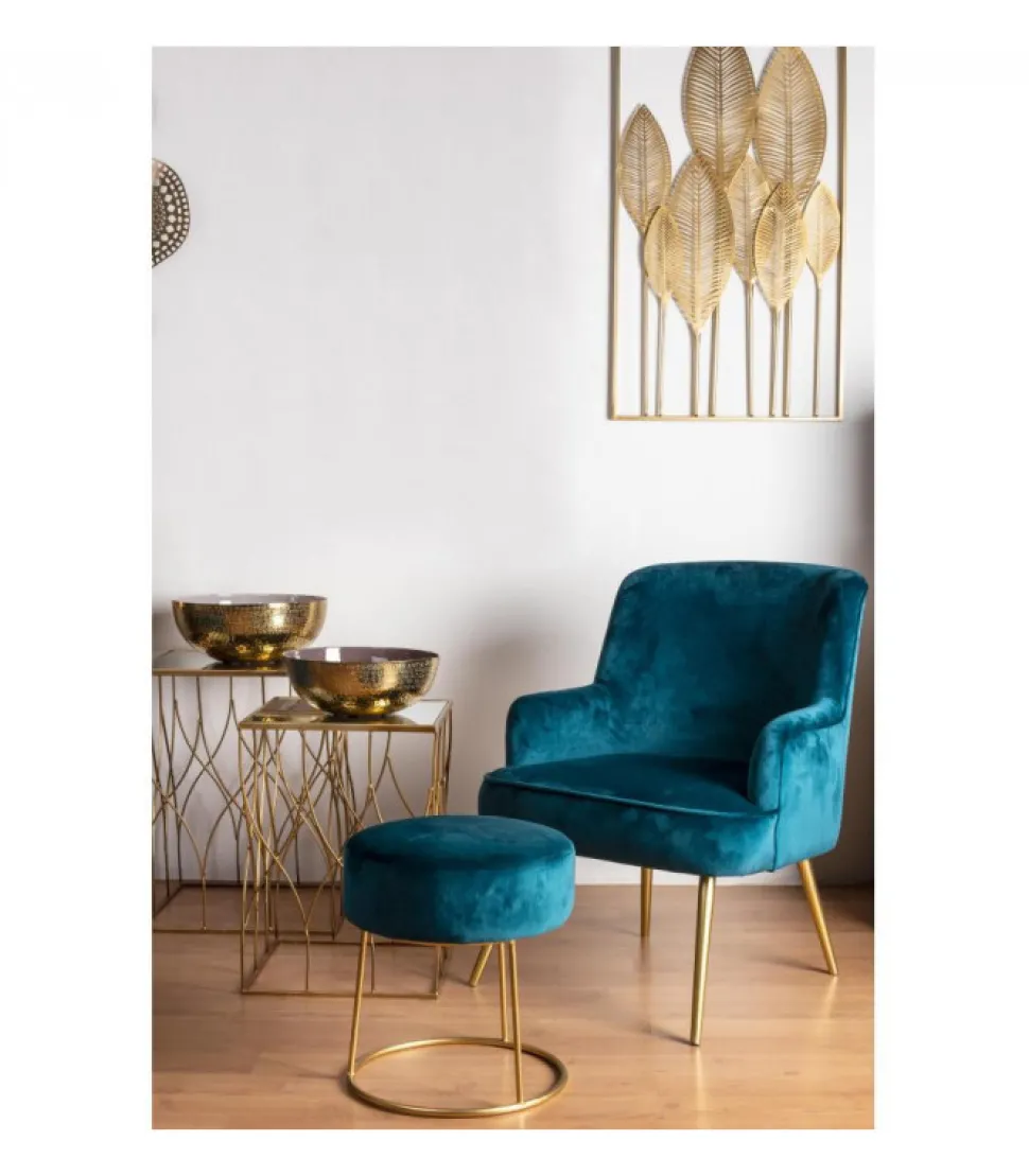 Pouf Clarissa Deep D35 Gambe In Acciaio Verniciato A Polvere Epossidica