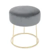Pouf Clarissa Grigio D35 Gambe In Acciaio Verniciato A Polvere Epossidica