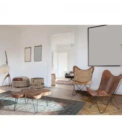 Pouf Sanpark Five Imbottitura In Cotone, Rivestimento In Tela Riciclata E Vera Pelle