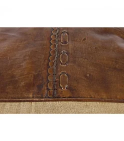 Pouf Sanpark Five Imbottitura In Cotone, Rivestimento In Tela Riciclata E Vera Pelle