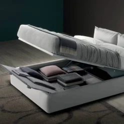 Quiet, Letto Matrimoniale Contenitore Con Doppio Cuscini Reclinabili