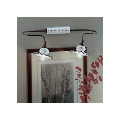 Roma, Applique Di Ferroluce, Decorata A Mano Con Fantasie Stile Classico.