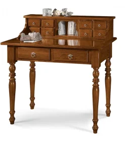 Scrittoio Classico Modello Tiepolo In Legno Massello Tinto Noce