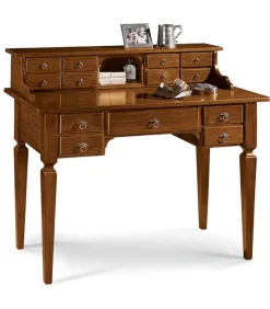 Scrittoio In Legno Massello Tinto Noce Modello Bellini