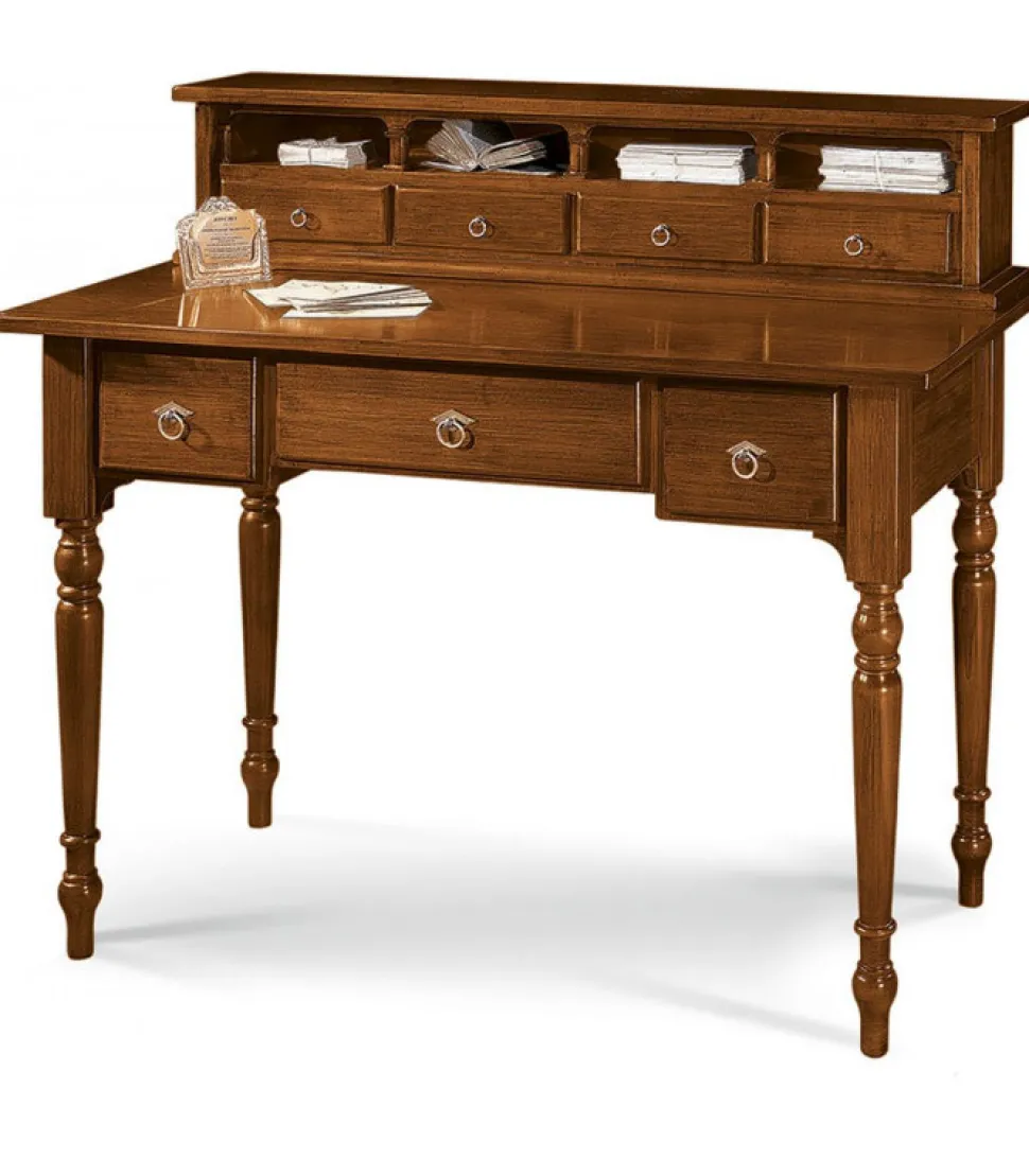 Scrittoio Tiziano In Legno Massello Tinto Noce Nazionale