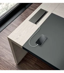 Scrivania Angolare E10, 100% Made In Italy.