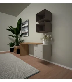 Scrivania Con Cassettiera E Librerie In Metallo