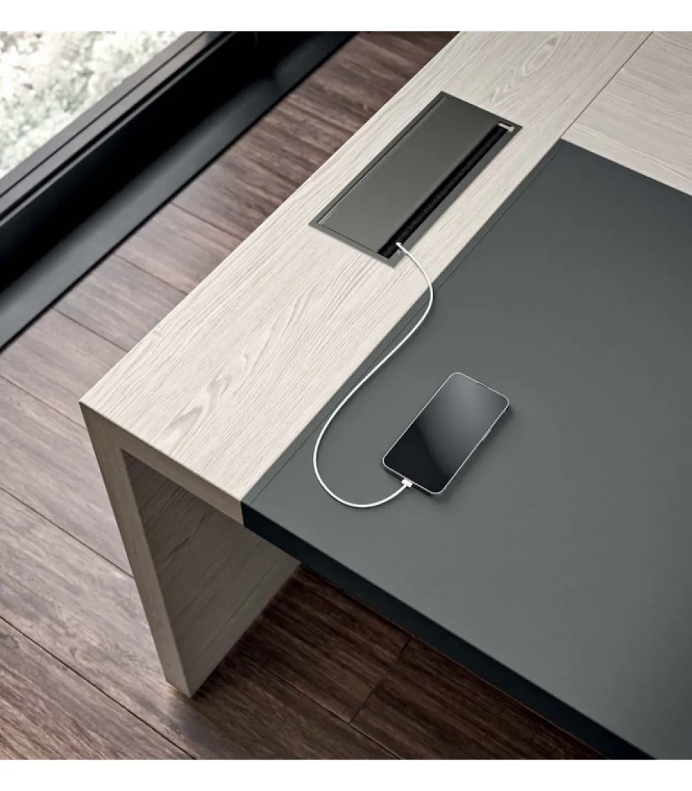 Scrivania Direzionale E10, 100% Made In Italy.