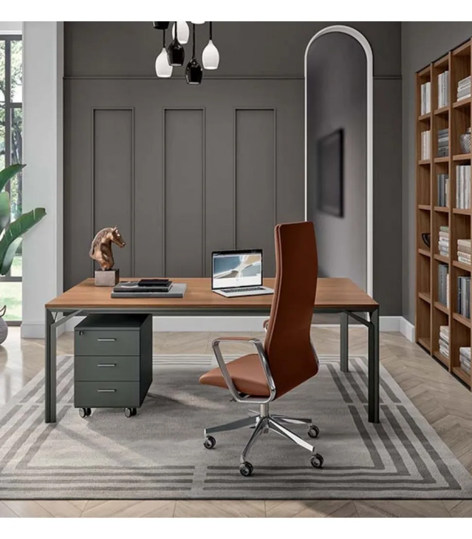 Scrivania Direzionale X8, 100% Made In Italy.