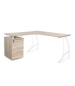 Scrivania Kavita Angolo C-Cassettiera