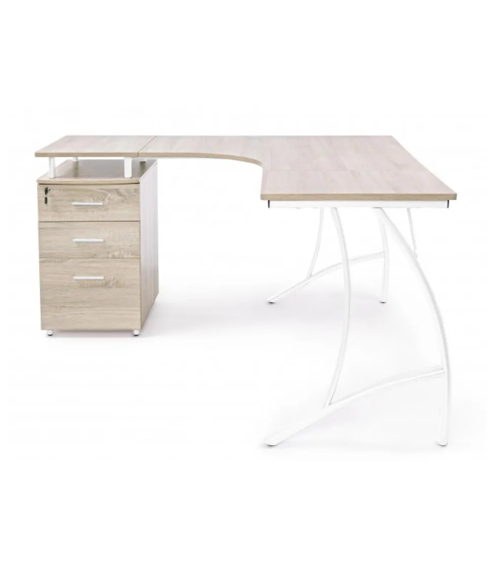 Scrivania Kavita Angolo C-Cassettiera