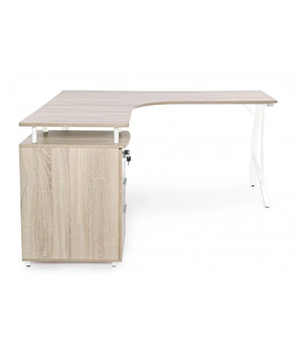 Scrivania Kavita Angolo C-Cassettiera